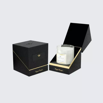 Customized Design Matt Black Wig Packaging Box Luxury Candle With Lid
