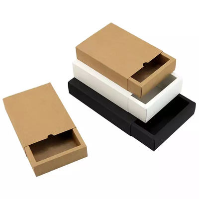 Matte  glossy Kraft Paper Slide Drawer Box For Mobile Phone Case