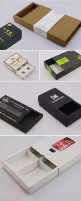 Matte  glossy Kraft Paper Slide Drawer Box For Mobile Phone Case