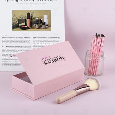Biodegradable Cardboard Makeup Brush Set Box Custom Logo Magnetic
