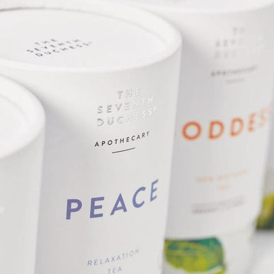 Recycled Cardboard Cylinder Tube Box Food Grade for Loose Leaf Tea Coffee
