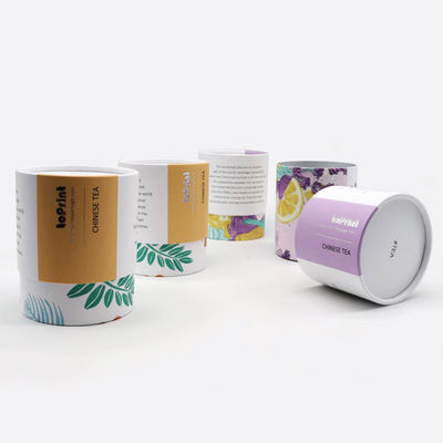 Recycled Cardboard Cylinder Tube Box Food Grade for Loose Leaf Tea Coffee