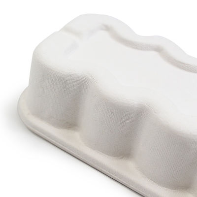 Biodegradable Paper White Molded Pulp Tray With Elastic Rope For Electric Toothbrush
