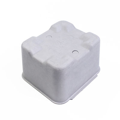 FSC Biodegradable Pulp Containers Gray Products Custom Molded Pulp Packaging With Lid