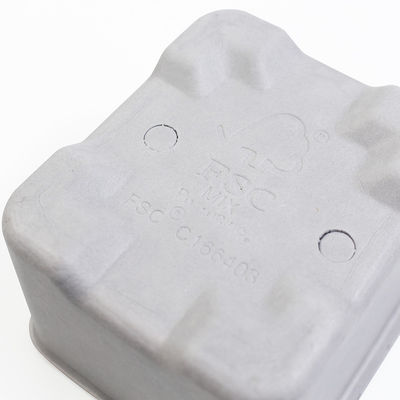 FSC Biodegradable Pulp Containers Gray Products Custom Molded Pulp Packaging With Lid